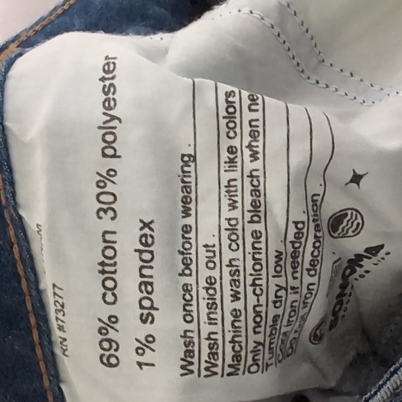 Sonoma Medium Light Wash Slim Straight Jeans Midrise Size 14 - Picture 7 of 7